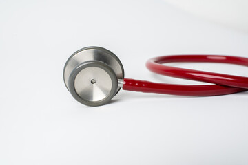 Fototapeta na wymiar Stethoscope isolated on white background, Medical tool.