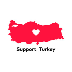 Support Turkey icon vector isolated  logo design 