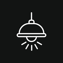 Lamp icon. Isolated light vector sign design 