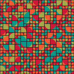 Fototapeta premium Abstract Geometric Pattern generative computational art illustration