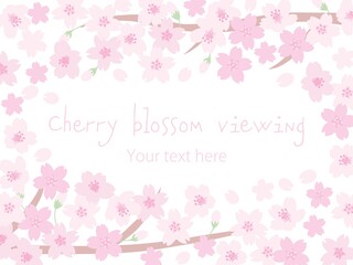 Fototapeta na wymiar 満開の桜の壁紙イラスト