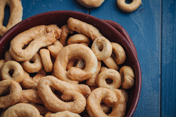 Crunchy traditional taralli snacks from Puglia