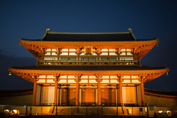 Obraz premium 平城宮跡 ライトアップ 