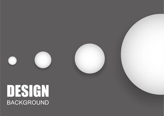 Abstract circle background. Geometric background. Modern background design. Black 3D spheres composition. Minimal design background. Monochrome colors. Halftone. Vector.
