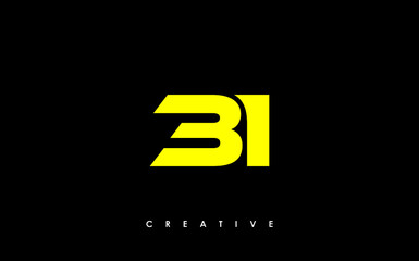 31 Letter Initial Logo Design Template Vector Illustration - obrazy, fototapety, plakaty