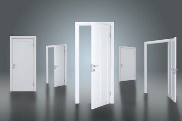 Many ways to choose from, open doors. Decision making