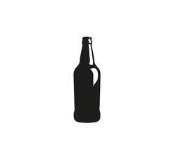 icon of a bottle of beer. bitmap illustration