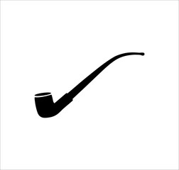 smoking pipe icon. bitmap illustration