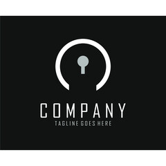 abstract door keyhole logo