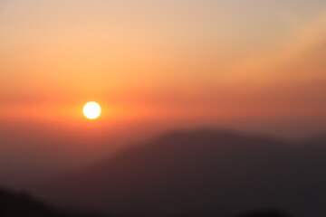 sunrise in the mountains