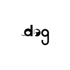 Dog logo vector illustration alphabetical design