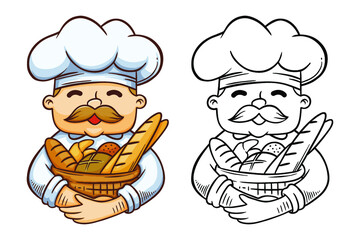 Bakery Chef Illustration - 413157585