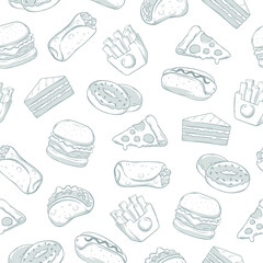 Fast Food Seamless Pattern - 413157732