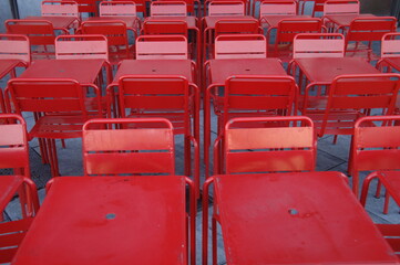 Fototapeta premium Red Chairs