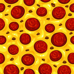 Pepperoni Seamless Pattern - 413157958