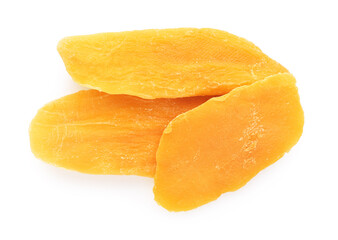 Dried mango isolated on white background.