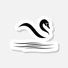 Swan sticker icon isolated on white background