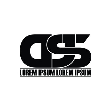 DSJ letter monogram logo design vector