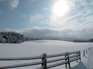 Naklejka premium Winter im Pfaffenwinkel