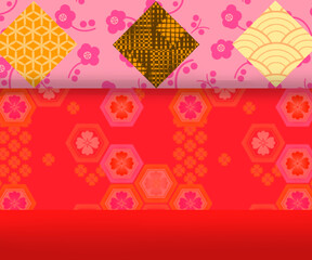 ひな祭り風背景