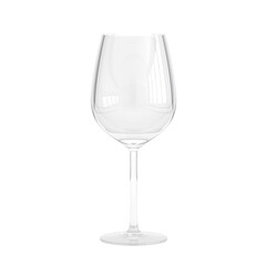 Empty wine glass. 3d rendering illustration isolated on white background