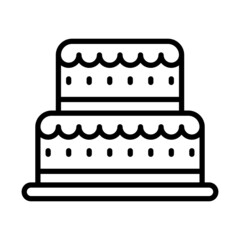 Bakery products icon vector. bake illustration sign. cake symbol.