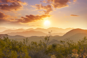 Mountains silhouette