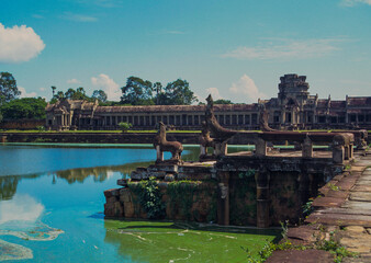 Fototapeta premium Inside Angkor wat siem reap Cambodia