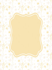 Blue plant natural line art frame