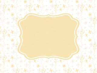 Blue plant natural line art frame