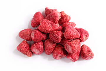 Dehydrated strawberries. Strawberries sliced freeze dried