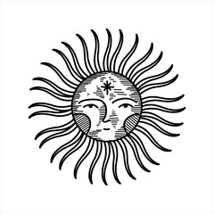 vintage vintage retro engraving style. zodiac sign and astrology. printing on gold foil