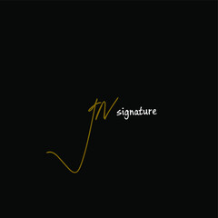 GN initial handwritten calligraphy, for monogram and logo