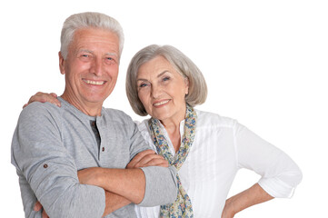 Portrait of happy senior couple posing