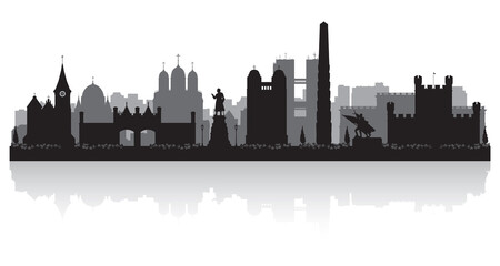 Kaliningrad Russia city skyline silhouette - obrazy, fototapety, plakaty
