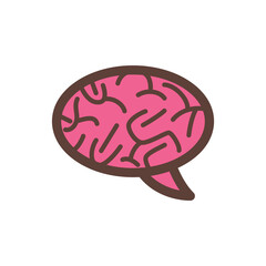 brain logo isolated on white background. vector illustration