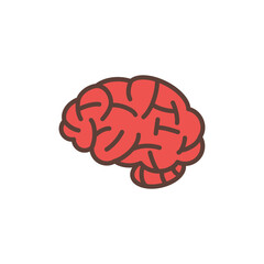 brain logo isolated on white background. vector illustration