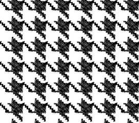 Seamless houndstooth pattern. Crowbar print illustration. 