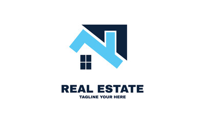 abstract real estate simple modern logo for the company relating to home business design vector part 9
