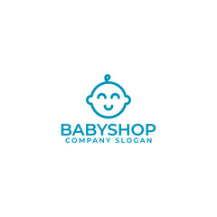 Minimal baby shop logo design. Cute little baby logo vektor