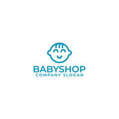 Minimal baby shop logo design. Cute little baby logo vektor