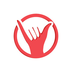 sign language interpreter logo. vector illustration