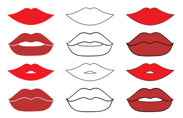 Female lips set
