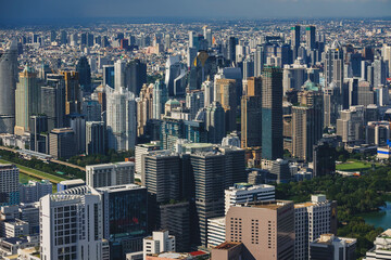 Fototapeta na wymiar Cityscape of Bangkok Thailand Metropolis Building Skyscraper