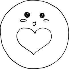 Sweets Valentines day,  Cute tea time. Hand draw