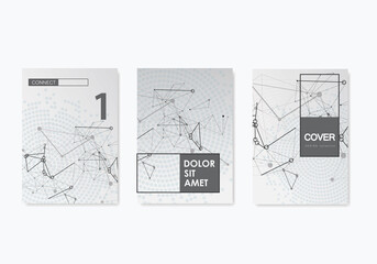 Network connection structure brochure. Poster, banner, brochure, flyer. Business infographic template. Presentation template. Web page template. Digital science technology concept