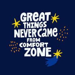 doodle motivational quote vector isolated, ideal for coloring, web, print