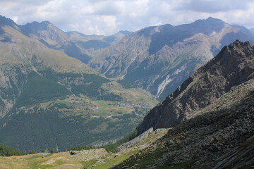 Naklejka premium landscape in the mountains