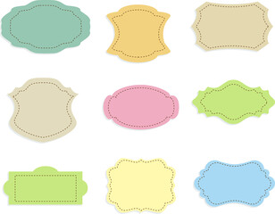Set of retro colorful vector banners