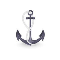Good luck symbol Anchor with rope.